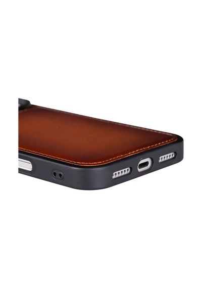 Bloomcase Mono Urban Tan Apple iPhone Uyumlu 17 Pro Max/ 18 Pro Max 6.9" Hakiki Deri Magsafe Kılıf Kahverengi