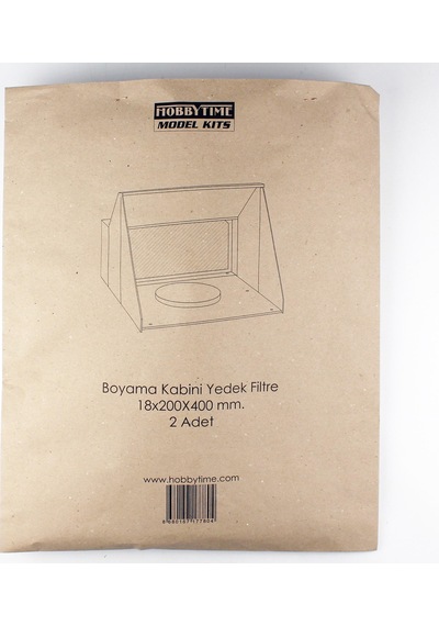 Hobbytime 780 Boyama Kabini Yedek Filtre, 18x200x400 Mm., 2 Adet