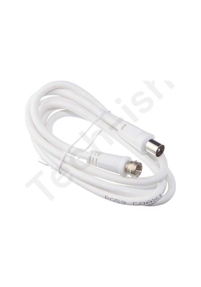 F Tipi 75 Ohm Erkek Anten Kablosu 5 Metre, Tv, Uydu Ve Receiver Bağlantısı İçin Uyumlu