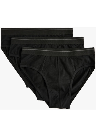 Koton 3'Lü Slip Boxer Seti Siyah 4Slm90066Mk