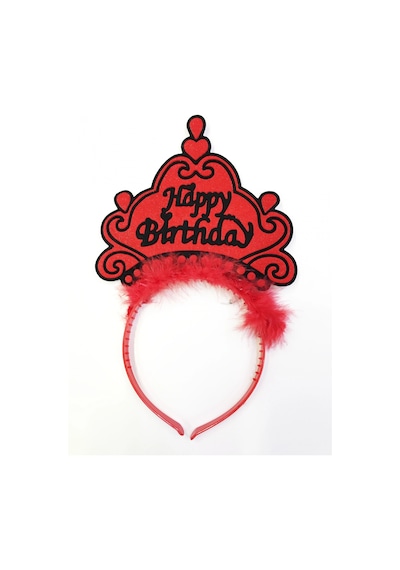 Happy Birthday Yazılı Neon Renk Taç 12 Adet Çocuk
