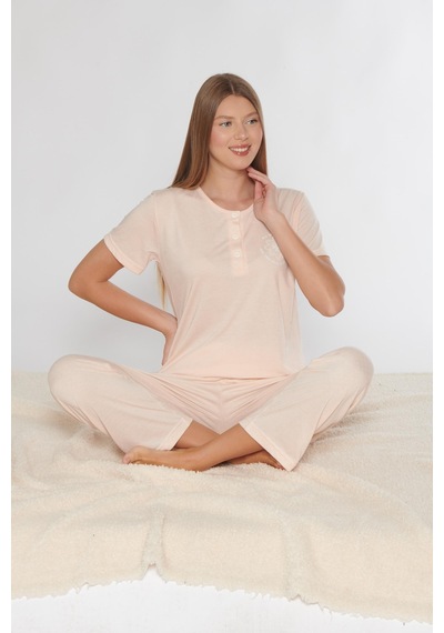Alperi Kısa Kol Pijama Takımı Viskon 780-54 SOMON