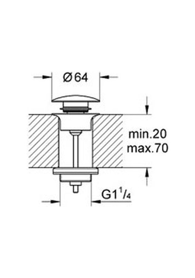 Grohe   Lavabo Sifon Bas Aç Tapa Takımı - 65807000