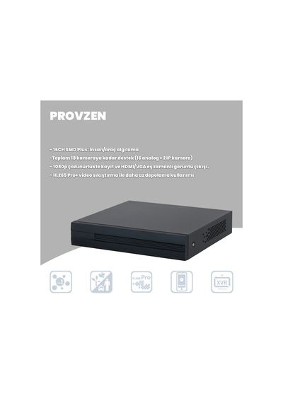 Provzen Dahua Full Hd 11 Kameralı Güvenlik Kamerası + 1tb Hdd