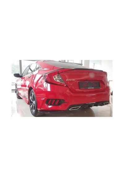 Honda Civic FC5 İçin Uyumlu Klasik Difüzör Piano Black Boyalı