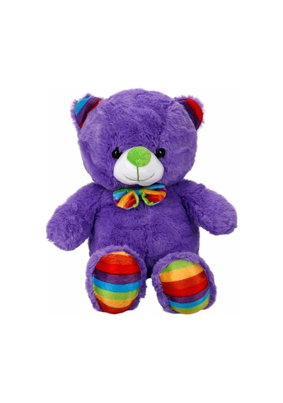 Oturan Kurdeleli Renkli Peluş Ayı 30    Cm