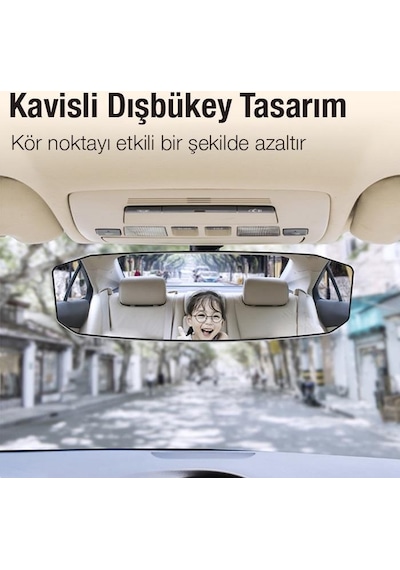 Coofbe Dışbükey Geniş Açılı Araç Dikiz Aynası Kör Nokta Azaltıcı Ultra Şeffaf Ayna Geniş Açılı Dikiz Aynası