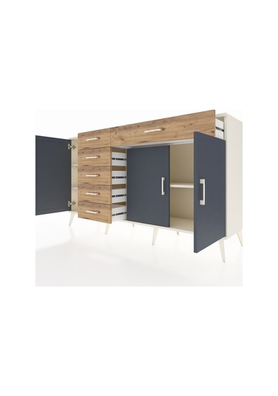 Hyperion Konsol 3 Raflı 6 Çekmeceli 3 Kapaklı 176x44x99 Aytaşı-an Aytaşı-antrasit/çam Hyperion Konsol 3 Raflı 6 Çekmeceli 3 Kapaklı 176x44x99 Aytaşı-an Aytaşı-antrasit/çam