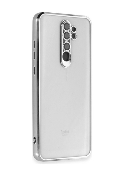 Redmi Note 8 Pro Kılıf Lensli Silikon - Gümüş İtdark37495