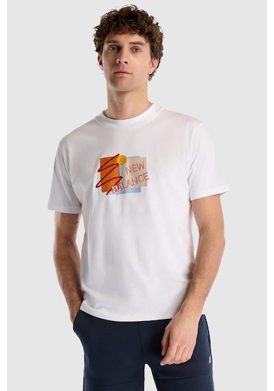 New Balance Erkek Tişört Beyaz