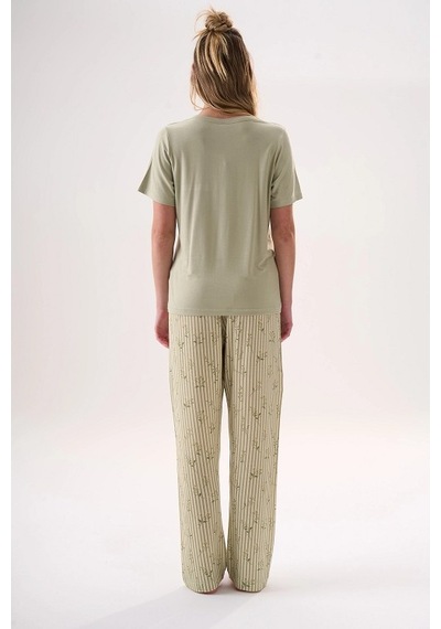 Etoile 26502 Yarım Kol Pijama Takım Yeşil