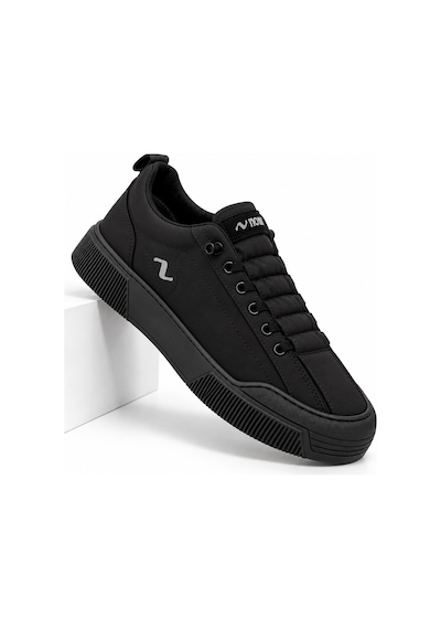 Wordex Noka Champ Unisex Lastik Bağcıklı Rahat Taban Sneaker Spor Ayakkabı Siyah