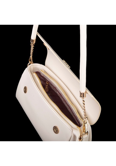 Nas Bag Kadın Sade Şık Omuz Ve Çapraz Çanta En 24 Cm Boy 12 Cm Krem Diğer