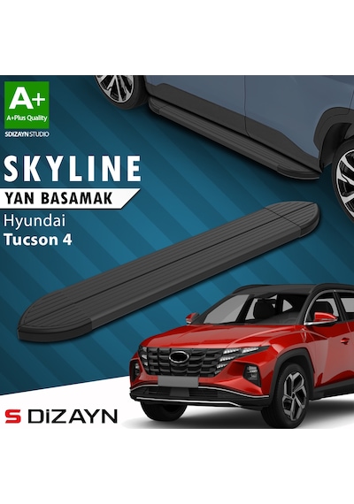 S-dizayn Hyundai Tucson 4 Skyline Siyah Yan Basamak 173 Cm 2021 Üzeri A+ Kalite