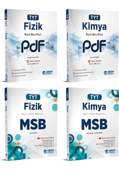 Eğitim Vadisi Tyt Fizik + Kimya Pdf + Msb Seti 4 Kitap 2023