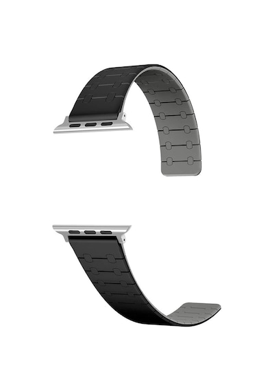 Apple Uyumlu  Watch 7 8 9 10 Serisi 45mm Kordon Şerit Çizgi İnce Dizayn Magnetik Strap 111
