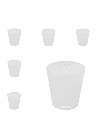 Borox Silikon Tıpa No 5 - 22x29x28mm - 5 Adet