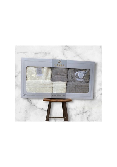 Sarra Bamboo Aile Bornoz Seti L-m Beden Gri - 936813831 Gri - 936813831 Gri