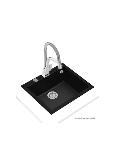 Teka Forsquare 50.40 Tg Auto Black Granit Eviye. Tezgaha Sıfır