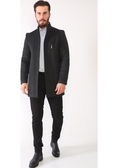 Plt9386 Dewberry Erkek Palto-antrasit Antrasit
