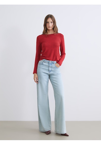 Lcw Everyday Kırmızı Bisiklet Yaka Kadın Body