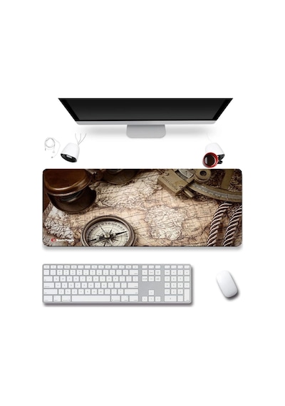 Sonictouch Ultragrand Gezginci Kaşif Gamer Oyuncu Xxl Kahverengi Klavye Mouse Pad 40x90cm Mousepad