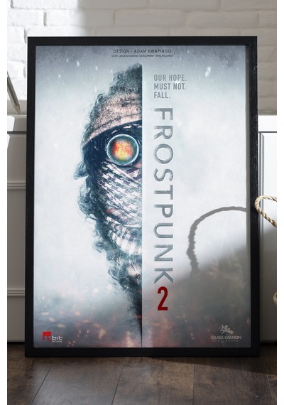 Frostpunk Siyah Ahşap Çerçeveli Poster, Dekoratif Oyun Duvar Tablosu