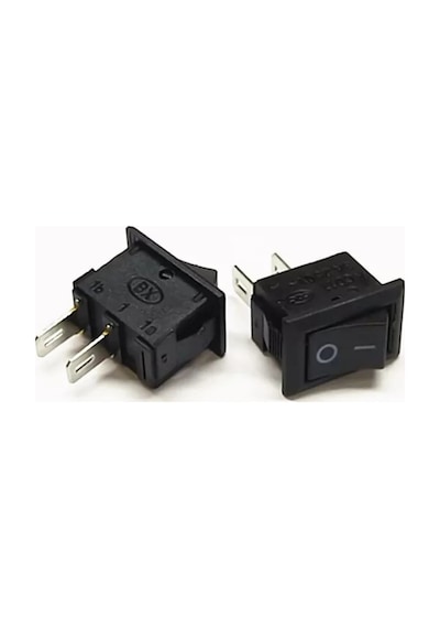 5 Adet Ic-125B Mini (S) Işiksiz Anahtar On-Off 2P Siyah