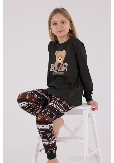 Arnetta Kız Çocuk Antrasit Pijama Takımı Ar3461-c-v1 Antrasit