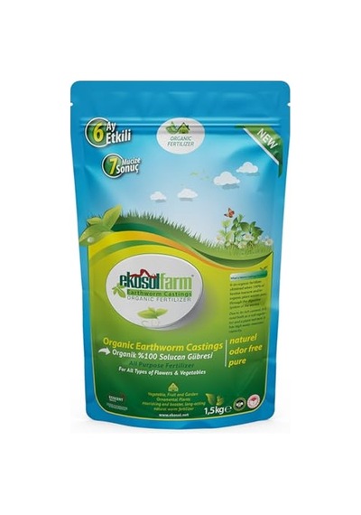 Sıvı Ve Katı Form Solucan Gübresi, Ev Bitkileri, Çiçekli Bitkiler, Meyve Ve Sebzeler İçin Üniversal Organik Sıvı Gübresi 0.75 LT - 2.5 LT - 12 KG