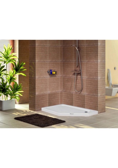 Shower Beşgen Flat Duş Teknesi 90X140 Cm