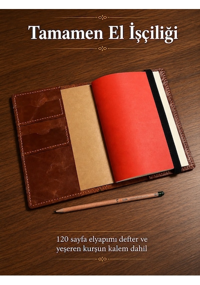 Bilikolik Hakiki Deri A5 Defter Kılıfı, El Yapımı, Telefon Cepli Ajanda Organizer, Defter Ve Kalem Dahil Kahverengi - Taba Bilikolik Hakiki Deri A5 Defter Kılıfı, El Yapımı, Telefon Cepli Ajanda Organizer, Defter Ve Kalem Dahil Kahverengi - Taba