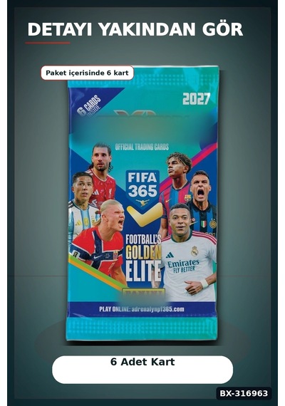 Fıfa 365 Futbolcu Kartı Paketi 2026/2027 Koleksiyonu - 6 Kartlı 1 Paket Bx-316963