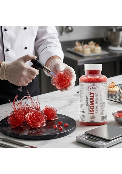 Renkli İzomalt Isomalt Kırmızı 250 Gr Şeker Sanatı Ve Pasta Dekorasyon İçin