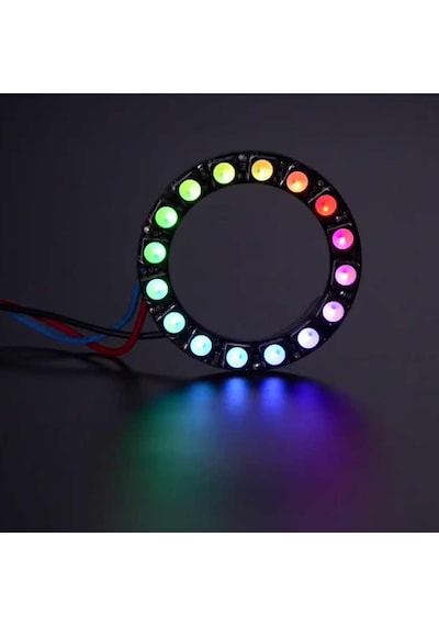 16 Bit Neopixel Halka Ring Ws2812b 5050 Rgb Led Modül 16 Lı Dijital Adreslenebilir Lamba Programlan