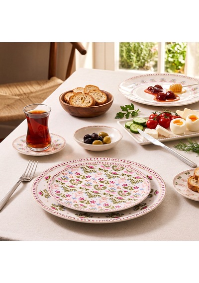 Aryıldız Ivy Pink 32 Parça 6 Kişilik Kahvaltı Takımı Çok Renkli