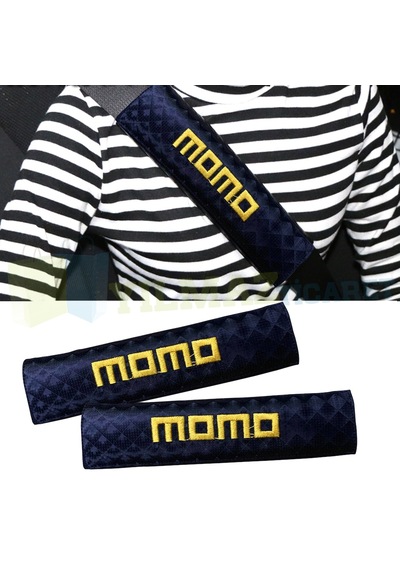 Momo Logo Nakışlı Emniyet Kemer Kılıfı Ped 2 Adet Yüksek Kalite