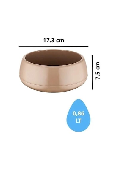 Omnipazar So-eas1 Dekoratif Elvan Arajman Sukulent Kaktüs Saksı 0.86 Litre No 1 Mocha