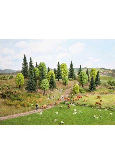 Noch 32811 Karışık Orman Ağaçları, 25 Adet, 3,5-9 Cm. Diorama Malzemesi