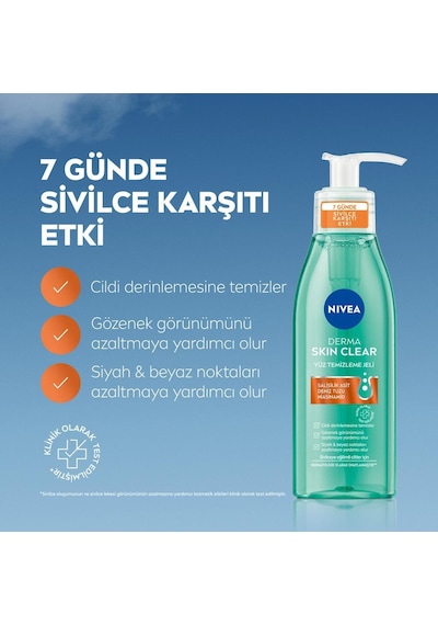 Nivea Derma Skin Clear Sivilce Karşıtı Yüz Temizleme Jeli 150 ML