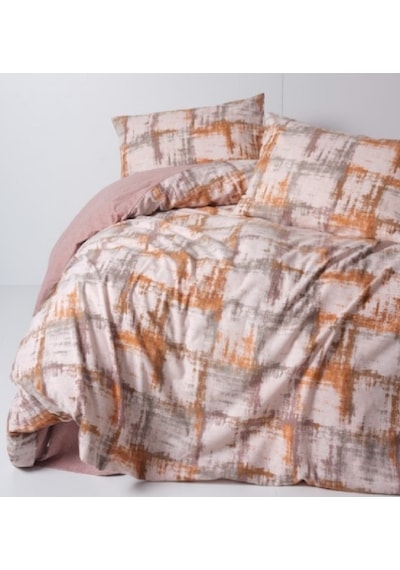Cotton Box Flanel Rina Kiremit Çift Kişilik Nevresim Takımı Kiremit