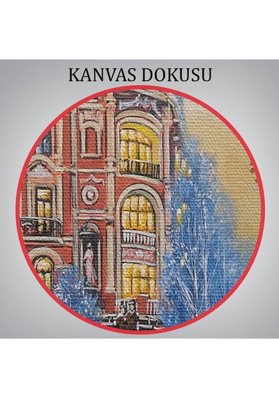 Ukrayna Kiev Eski Sokak Manzarası Dekoratif Duvar Tablosu-3695