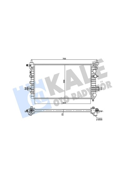 Kale 357020 Motor Su Radyatörü - Opel Zafira 2005-2015 1.6 Manuel Şanz. 13170110 - 1300266 - 13145211