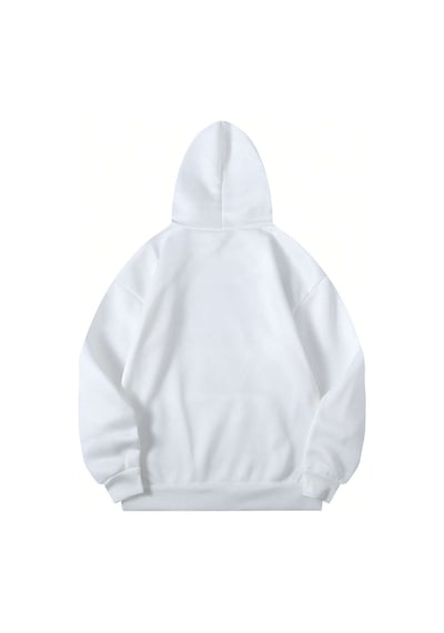 Startmore Beyaz Unisex Erkek/kadın Bb Renkli Özel Baskılı Oversize Kapüşonlu