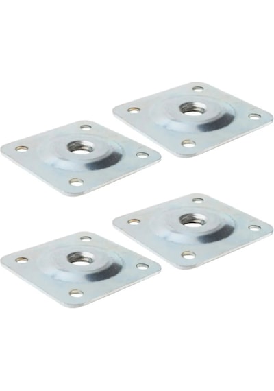 Ayak Sac Tabla Sehpa Masa Ahşap Ayak Bağlantı Aparatı M8 5x5 Cm 4 Adet Metal