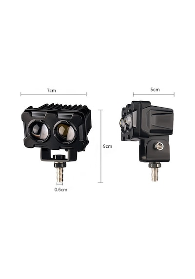 Robot Sis Farı Çift Renk Sarı-beyaz Araç Motosiklet Off Road Led Lamba Çift Gözlü Projektör 5 Metal Arazi Çalışma LED Far 41708165
