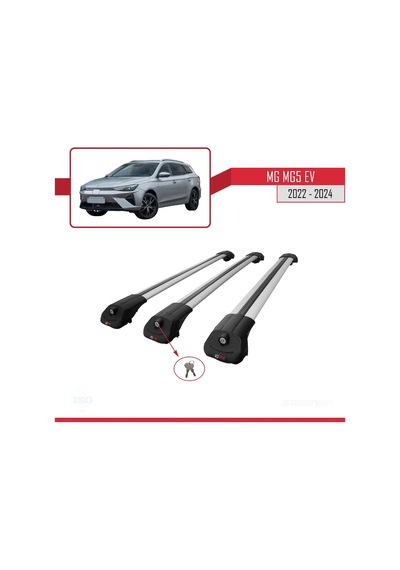 Mg Mg5 Ev 2022 Ve Sonrası İle Uyumlu Ace-1 Ara Atkı Tavan Barı Gri 3 Adet