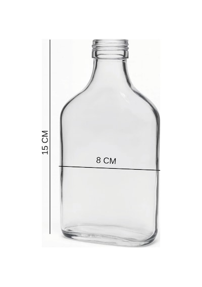 2'li Şeffaf Cam Yassı Yağdanlık - Sızdırmaz Tıpalı 200ml. Sirkelik Sosluk Şeffaf - Gümüş
