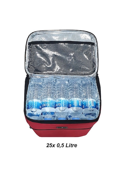Saban Kırmızı, 25 Litre Termal Soğuk Tutucu Çanta İzolasyonlu Termo Piknik / Kamp / Plaj Kırmızı