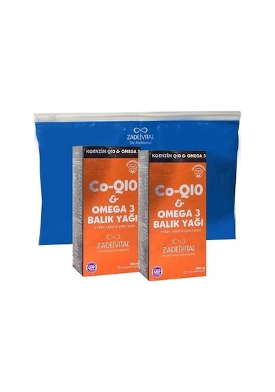 Zade Vital Koenzim Q10 & Omega 3 Balık Yağı 30 Kapsül
